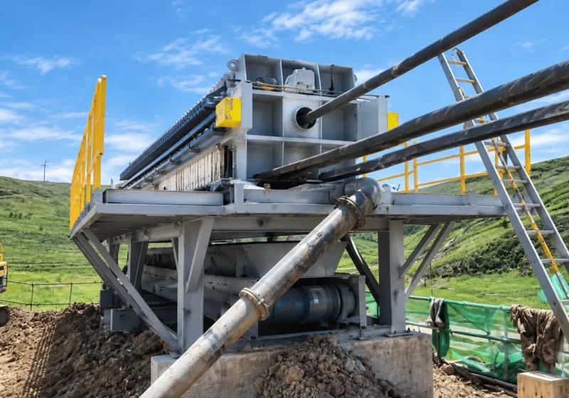 Dewatering plant on site