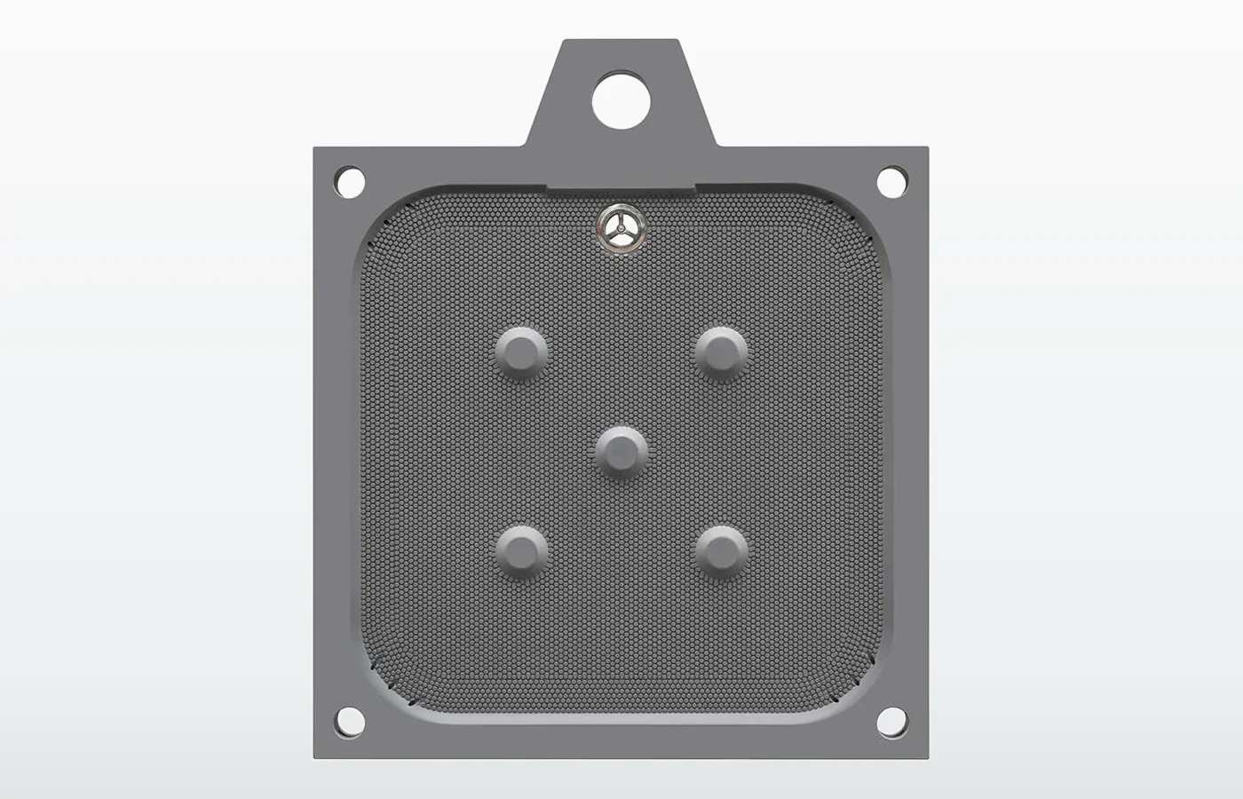 Plate detail — sealing face and ports
