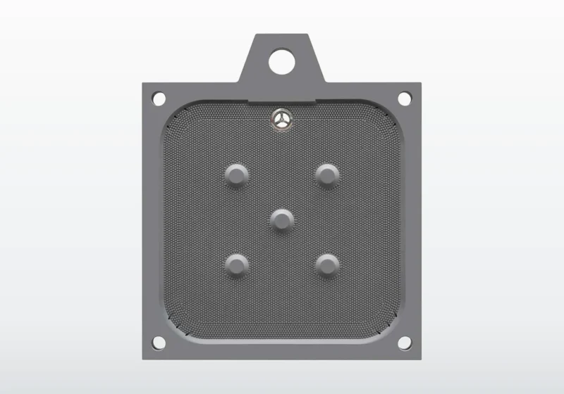 Plate detail — sealing face and ports